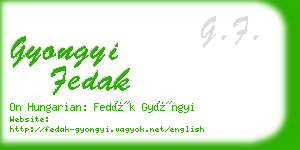gyongyi fedak business card